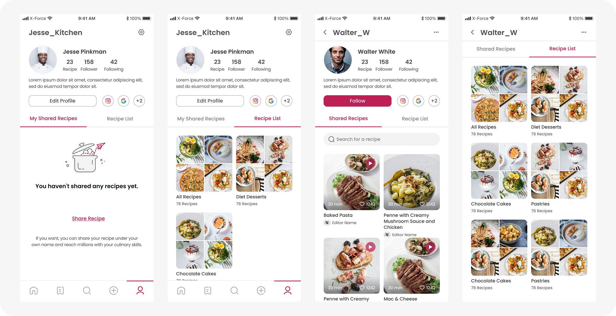 User profile management and social interaction features